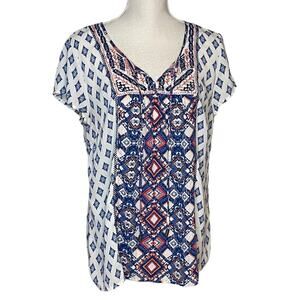 db established 1962 Polyester Tunic with Lace Yoke Size M